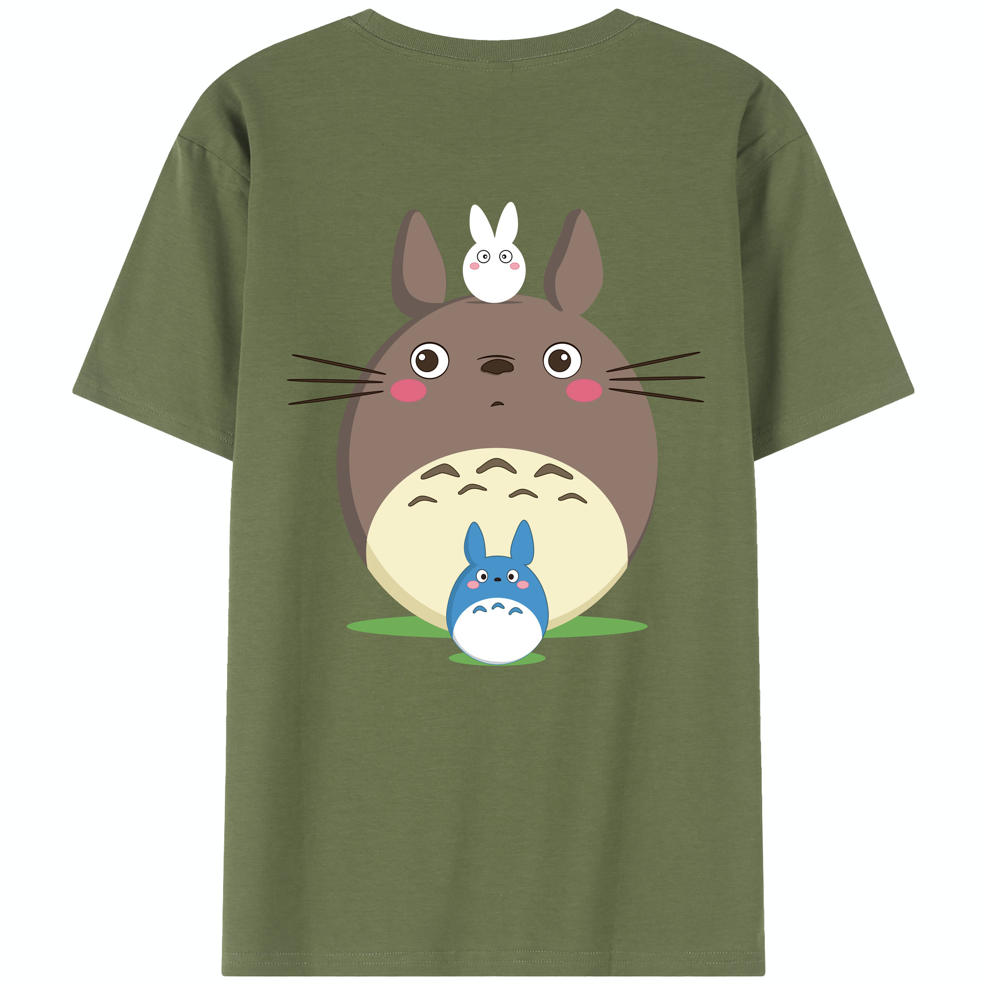 （画像用） となりのトトロ 草壁メイ 草壁サツキ My Neighbor Totoro Satsuki Kusakabe Mei Kusakabe 綿100％半袖Tシャツ（背面プリント）